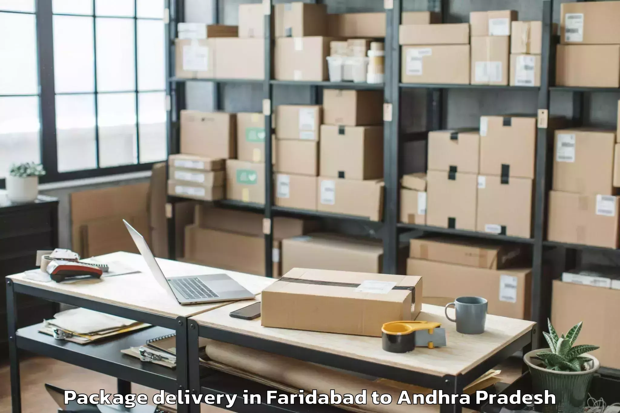 Professional Faridabad to Kajuluru Package Delivery